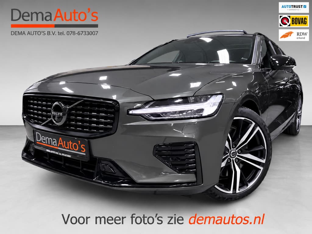Volvo V60 2.0 T8 Recharge AWD R-Design PANO/MASSAGE+M-LEDER/B&W/360CAM/NAVI/H-UP/// — foto 1 van 25