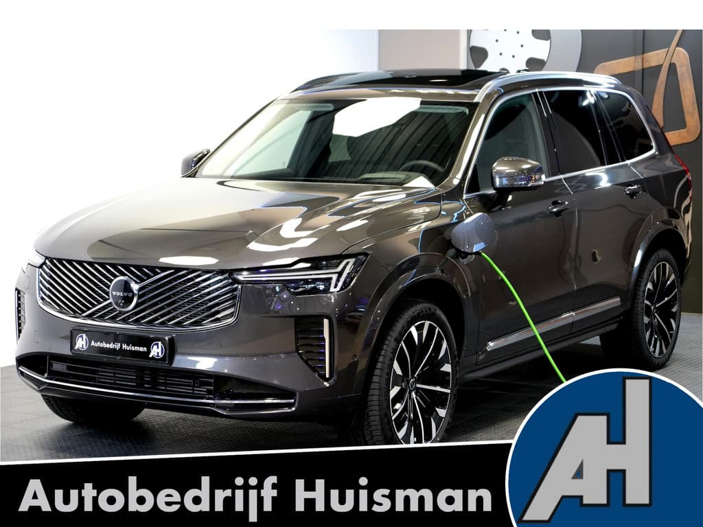 Volvo XC90 2.0 T8 AWD 335kW/456pk Aut8 Plug-in hybrid Plus Bright 7P PANORAMADAK + HARMAN/KARDON + 360 CAMERA + MATRIX LED + PILOT ASSIST + STOEL-&STUURVERWARMING + HEAD-UP DISPLAY + ADAPT.CRUISE + BLIS + PARKSENSOREN V&A + 21" LM-VELGEN!! — foto 1 van 25
