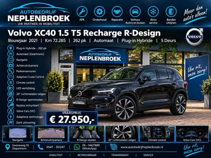Volvo XC40 1.5 T5 Recharge R-Design — foto 1 van 24