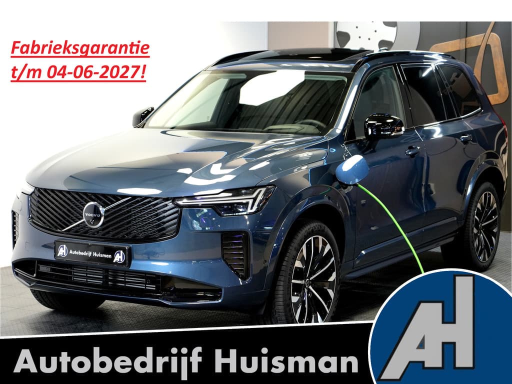 Volvo XC90 2.0 T8 AWD 335kW/456pk Aut8 Recharge Ultra Dark 7P ADAPT.CRUISE + HARMAN/KARDON + PANORAMADAK + HEAD-UP + STOEL-&STUURVERWARMING + PILOT ASSIST + LEDEREN DASHBOARD + 360 CAMERA + BLIS + LANE ASSIST + PD-GLASS + ACHTERBANKVERWARMING + 21" LM-VELGEN! — foto 1 van 25