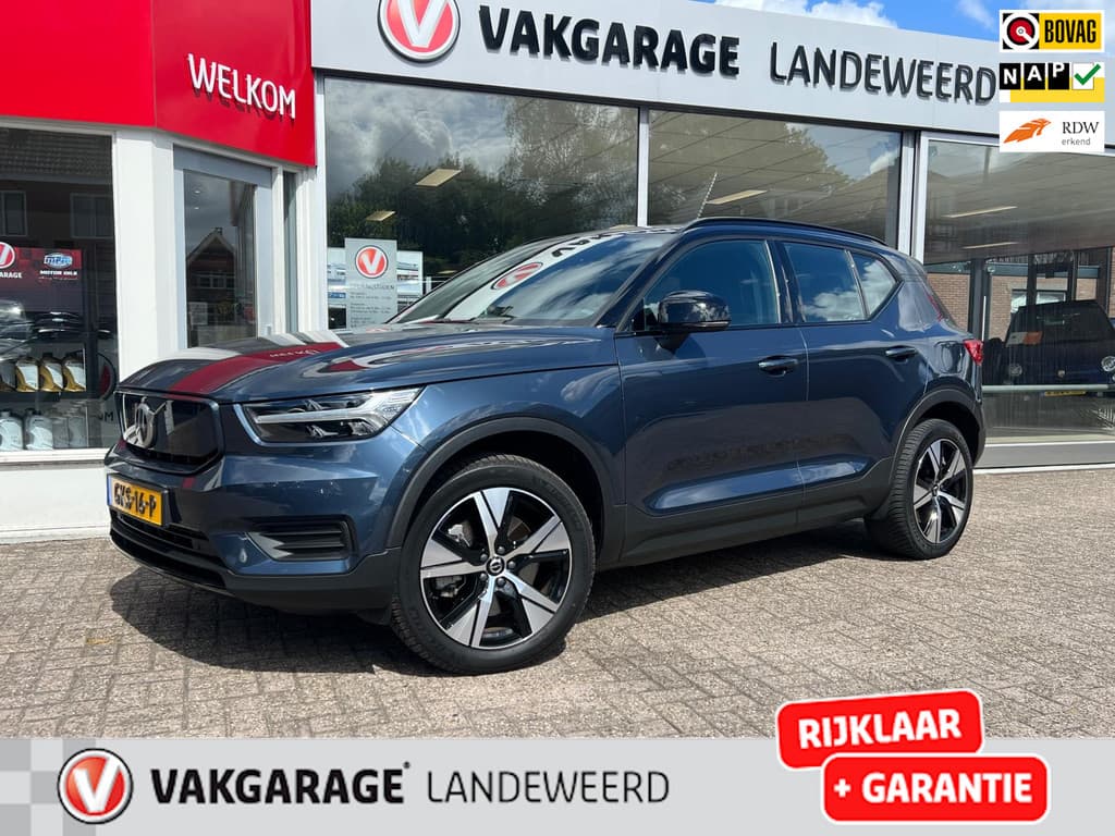 Volvo XC40 Recharge Twin Plus, trekhaak, navi, leder, 420KM Accu, BTW — foto 1 van 18