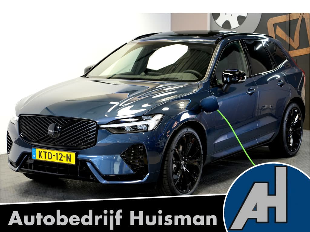 Volvo XC60 2.0 T8 AWD 299kW/407pk Aut8 MJ2027, NIEUW €88.610! Plug-in Ultra Black Exec. LUCHTVERING + BOWERS&WILKINS + PANORAMADAK + EL.TREKHAAK + HEAD-UP + PILOT ASSIST + STOELVERWARMING/-VENTILATIE&-MASSAGE + STUURVERARMING + 360 CAMERA + 21" LM-VELGEN!!